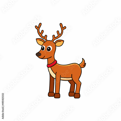 reindeer cartoon vector