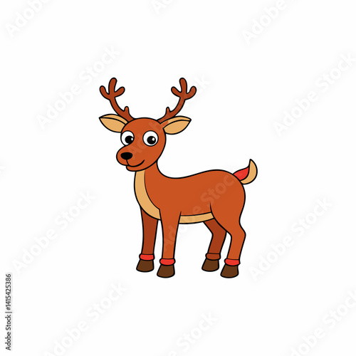 reindeer cartoon vector