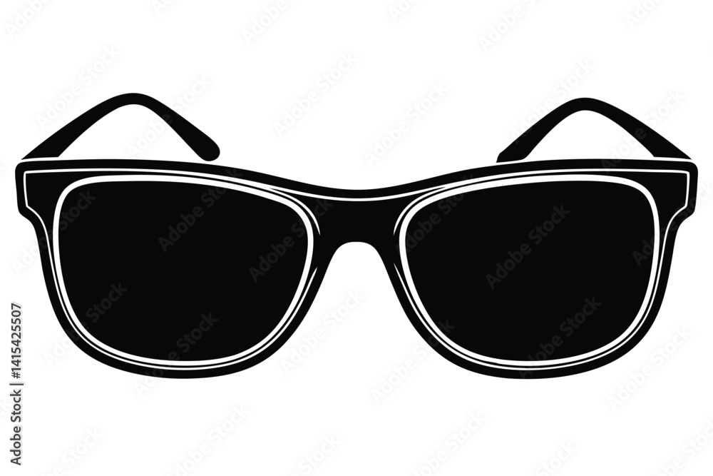 Fototapeta premium Stylish black sunglasses with a classic design, perfect for sun protection