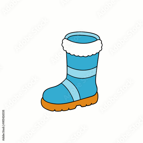 snow boot vector illustration