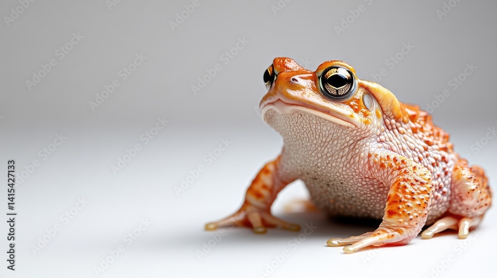 Close-up of a vibrant orange toad Close-up of a vibrant orange toad