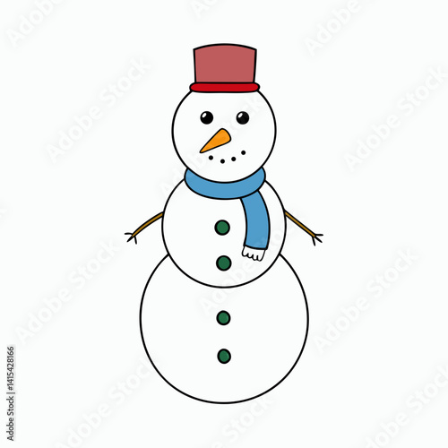 snowman on a white background