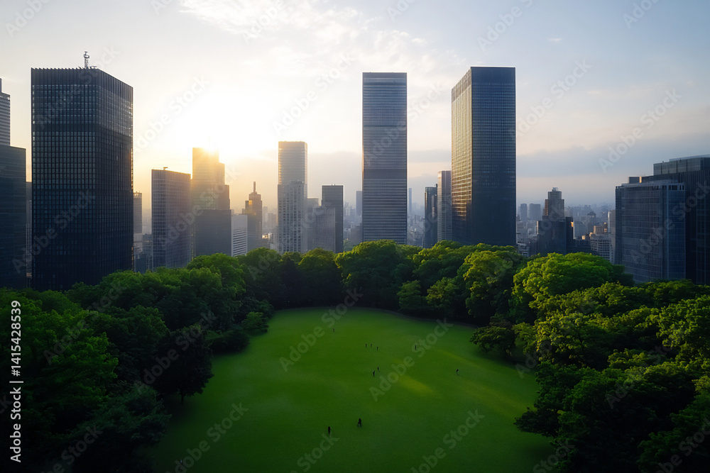 Obraz premium downtown chicago skyline