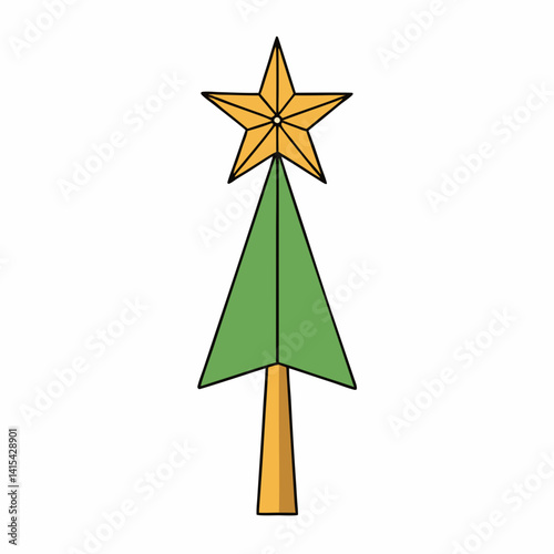 tree topper star vector illustration