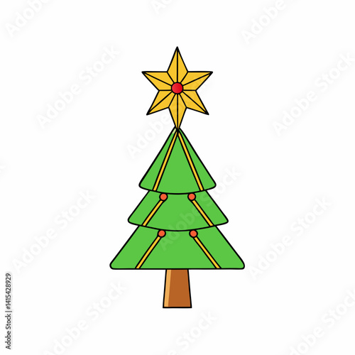 tree topper star vector illustration