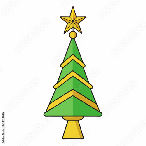 tree topper star vector illustration