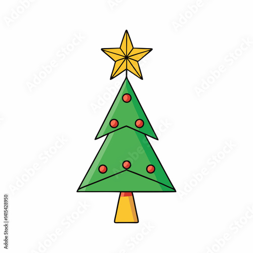 tree topper star vector illustration