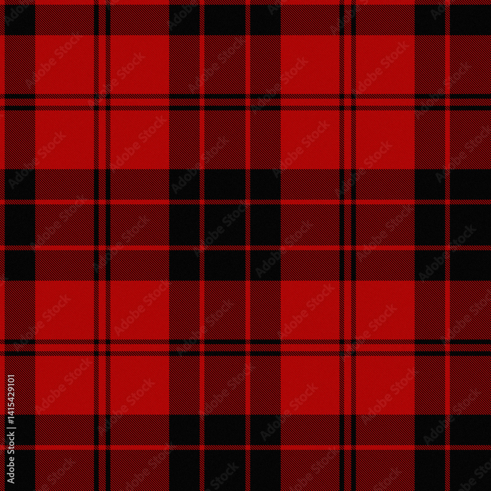 Red, Black Tartan Weave Pattern - Tile Red, Black Tartan Weave Pattern - Tile