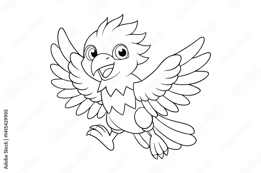 Obraz premium bird coloring book