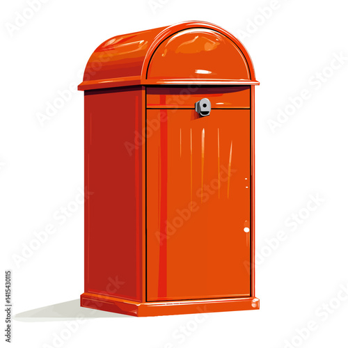Red old mailbox 