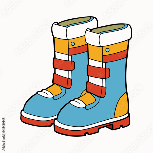 illustration of a snow boots 