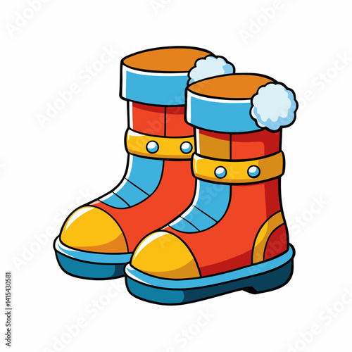 illustration of a snow boots 