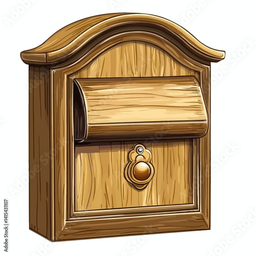 Old wooden mailbox 