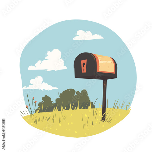 vector illustration of a mailbox