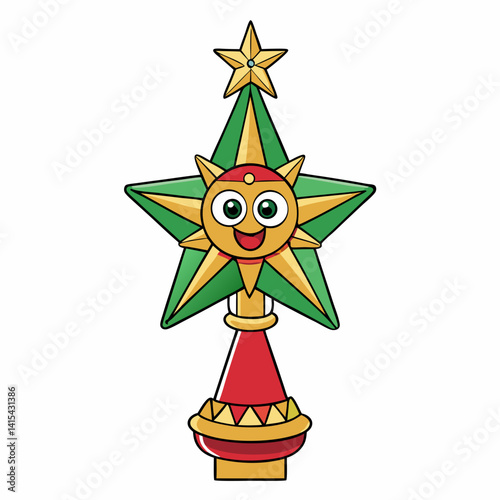 Christmas tree topper  cartoon