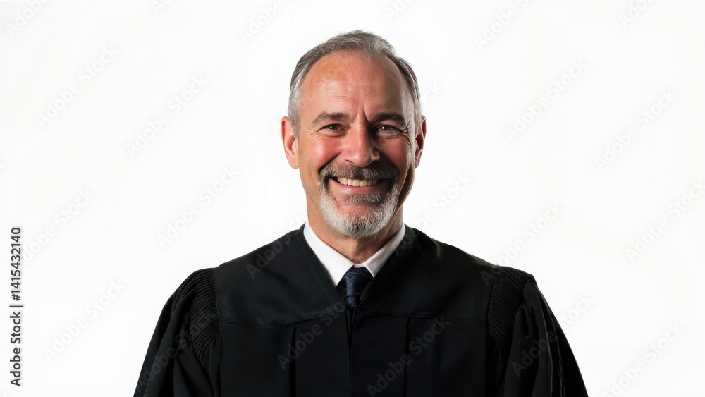 Portrait of a man in a black robe. Judge Portrait of a man in a black robe. Judge