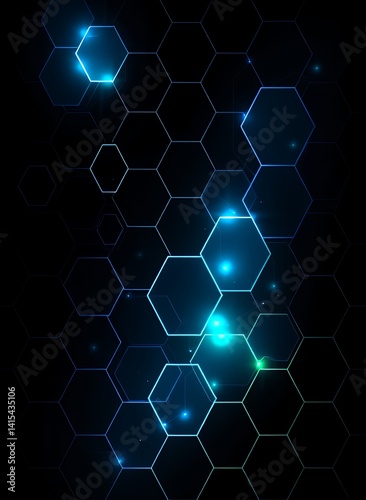 Technological Futurism: Digital Art Showcasing Holographic Networks and Interconnectedness