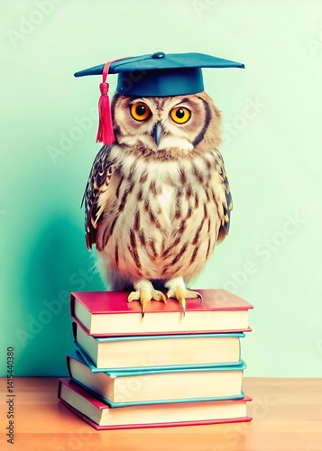 Wallpaper Mural A wise owl with graduation cap Torontodigital.ca