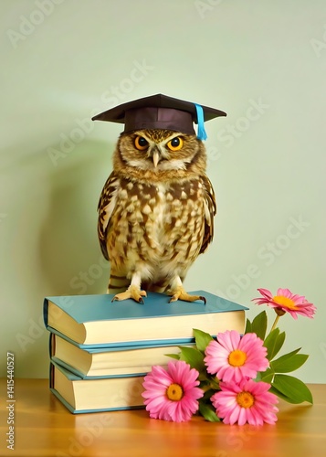 Wallpaper Mural A wise owl with graduation cap Torontodigital.ca