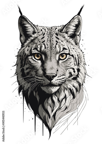Lynx Portrait Clipart