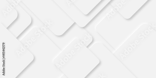 Abstract white rectangle shape geometric line background. Clean and simple pattern for business template. geometric minimal shapes background illustration. frame banner. Realistic paper surface