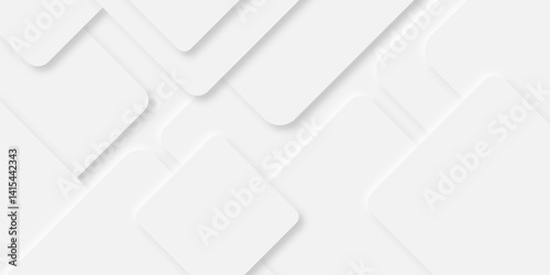 Abstract white rectangle shape geometric line background. Clean and simple pattern for business template. geometric minimal shapes background illustration. frame banner. Realistic paper surface