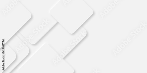 Abstract white rectangle shape geometric line background. Clean and simple pattern for business template. geometric minimal shapes background illustration. frame banner. Realistic paper surface