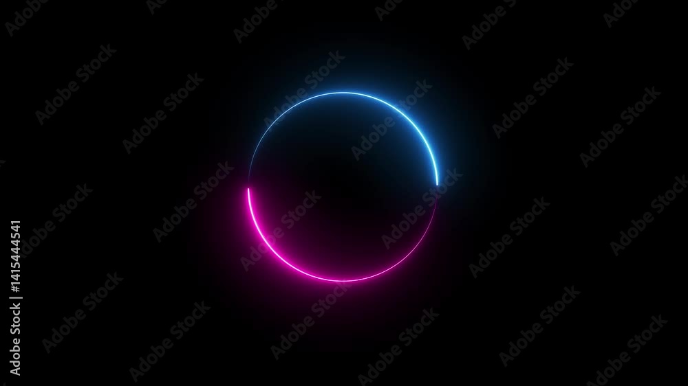 Neon circle. Neon Circle lights background. Neon circle. Neon Circle lights background.