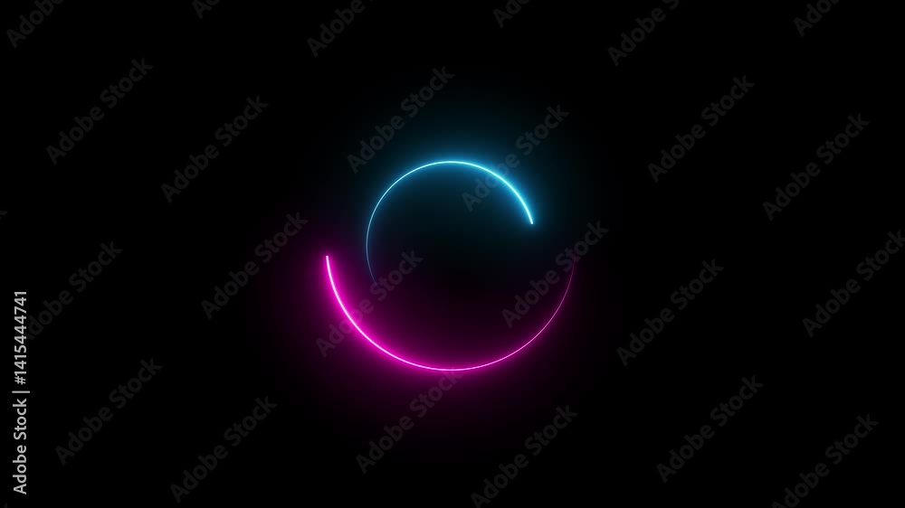 Neon circle. Neon Circle lights background. Neon circle. Neon Circle lights background.