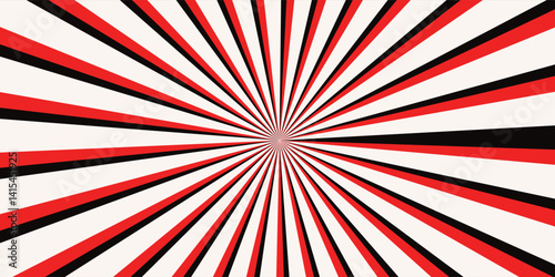 Abstract background with rays retro starburst. Funky ray elements, circle motifs, reminiscent of circus themes. Yellow and white twisted swirl. Spiral radial striped backdrop design.