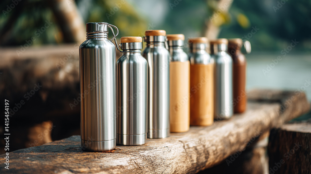 Eco-Friendly Stainless Steel and Bamboo Water Bottles: Sustainable Outdoor Gear and Fitness Accessories