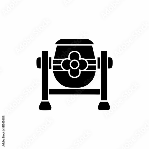 creative details Concrete Mixer Icon Vector Illustration