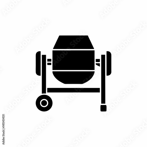 creative details Concrete Mixer Icon Vector Illustration