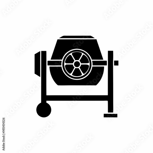 creative details Concrete Mixer Icon Vector Illustration