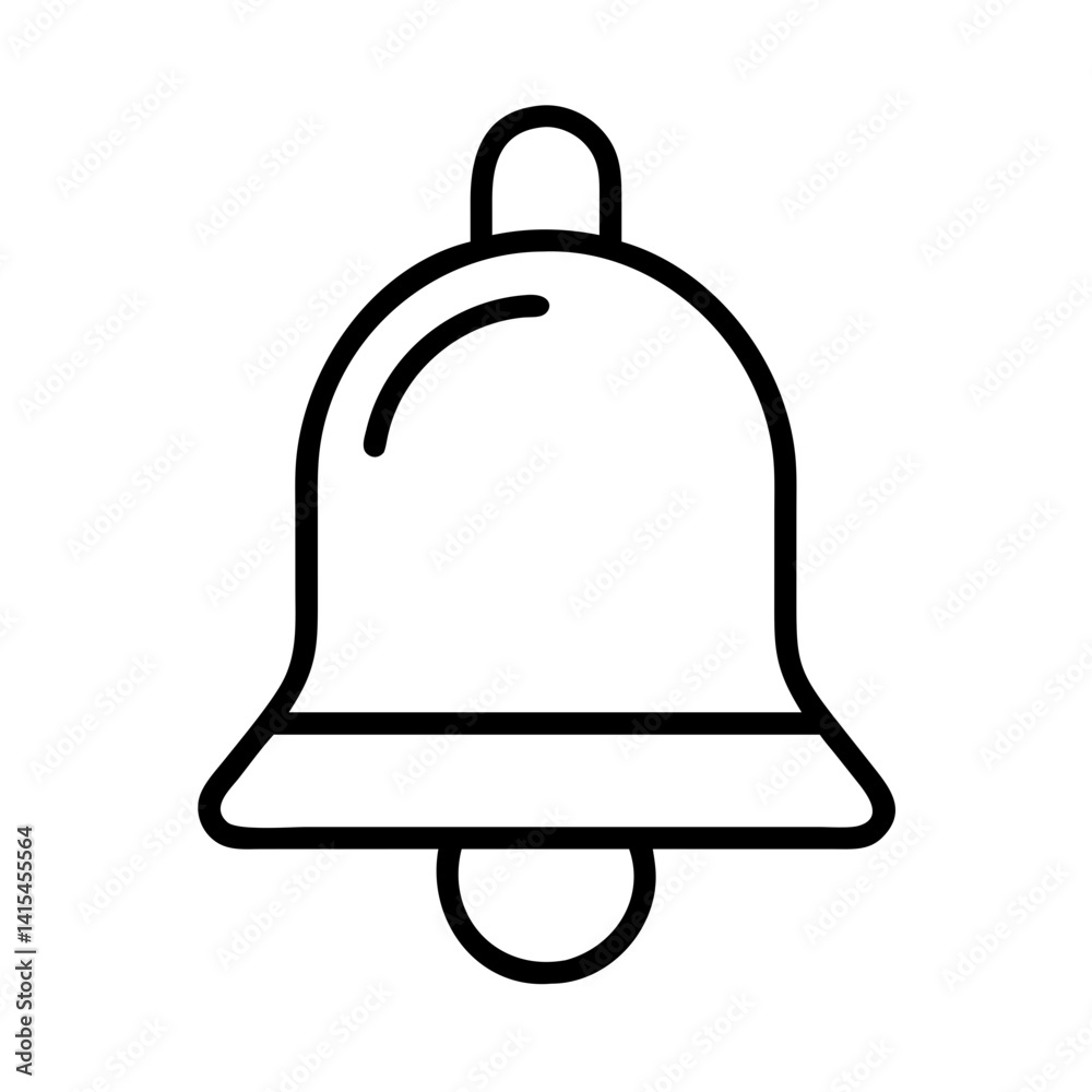 Notification bell icon vector illustration alert reminder symbol outline design element graphic art Notification bell icon vector illustration alert reminder symbol outline design element graphic art