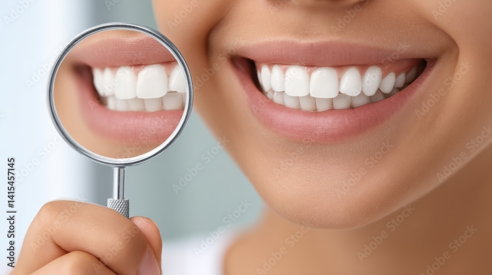 Fototapeta premium Child shows off newly cleaned teeth home bathroom closeup image bright environment eye-level view oral hygiene celebration