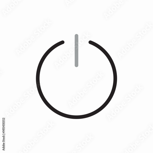 ⁠turn off button icon vector