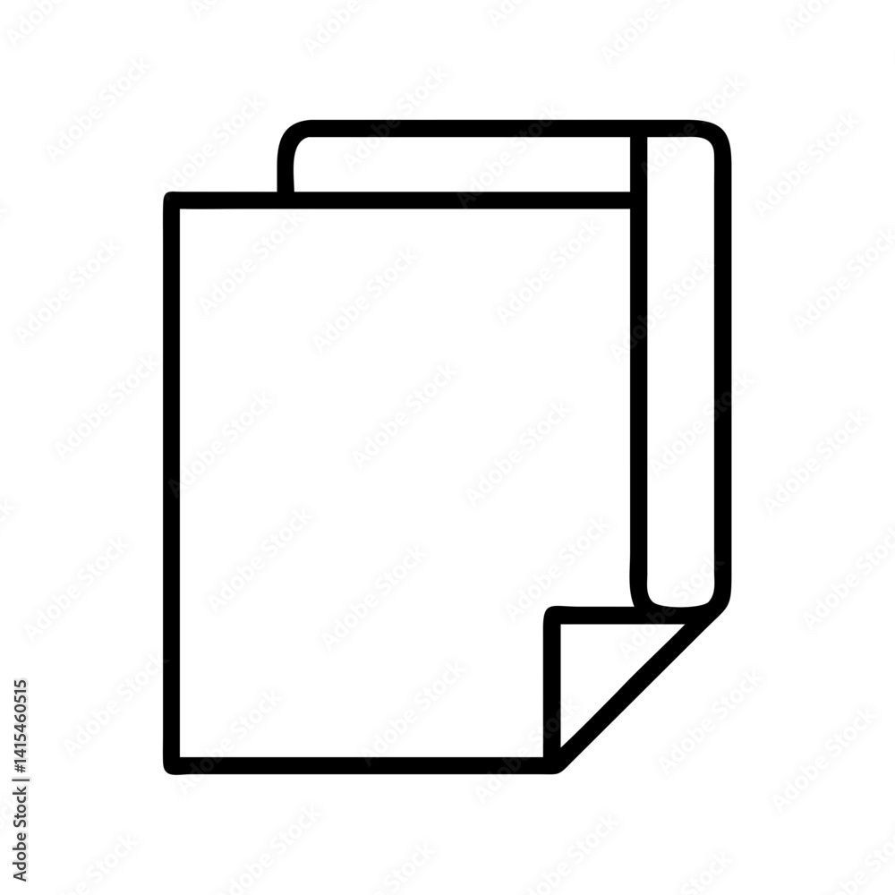 Paper document icon vector illustration, blank page symbol for print and web design element use Paper document icon vector illustration, blank page symbol for print and web design element use