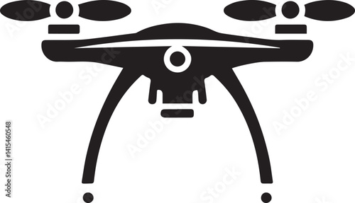 Drone silhouette icon illustration EPS File
