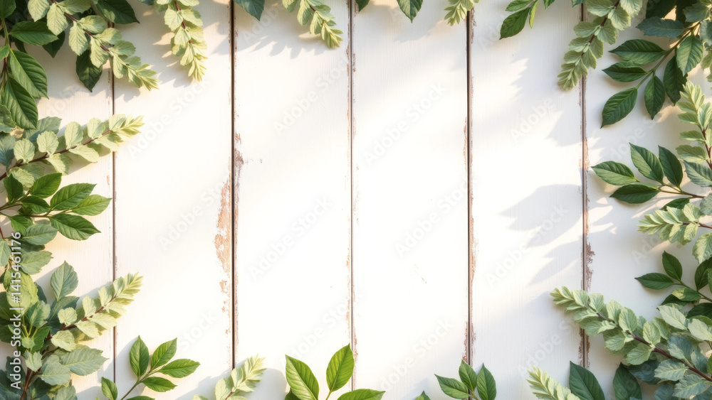 Natural green leaves arranged on a wooden surface, creating a fresh and vibrant atmosphere for decoration or design purposes. Natural green leaves arranged on a wooden surface, creating a fresh and vibrant atmosphere for decoration or design purposes.