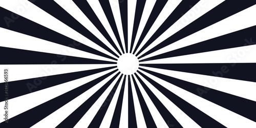 Navy blue swirling pattern background with Vortex starburst spiral twirl strips. Spiral striped illustration sunray template wallpaper, cover, poster, flyer design. Classic vintage sun rays pattern.