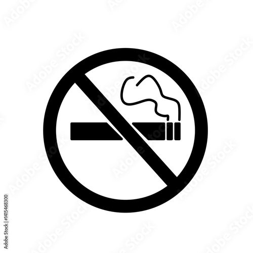 No smoking icon vector, logo illustration template.