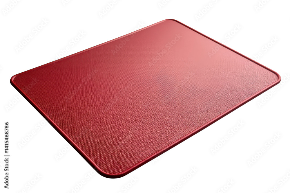 Rich textured red rectangular surface design element isolated on black background showing subtle wave patterns and glossy finish on transparent background Rich textured red rectangular surface design element isolated on black background showing subtle wave patterns and glossy finish on transparent background