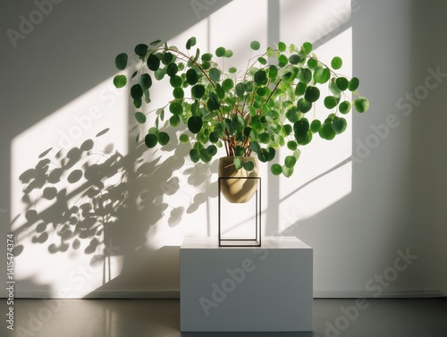 Minimalist Tropical Vibes with Soft Morning Light and Natural Shadow Background for Aesthetic Modern Branding