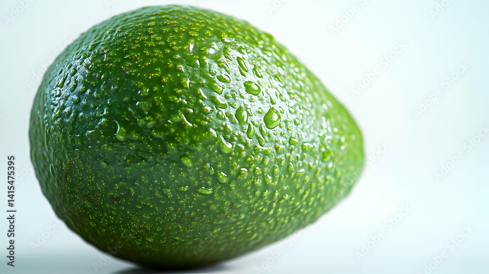 Fresh Avocado with Water Droplets Macro Shot Fresh Avocado with Water Droplets Macro Shot