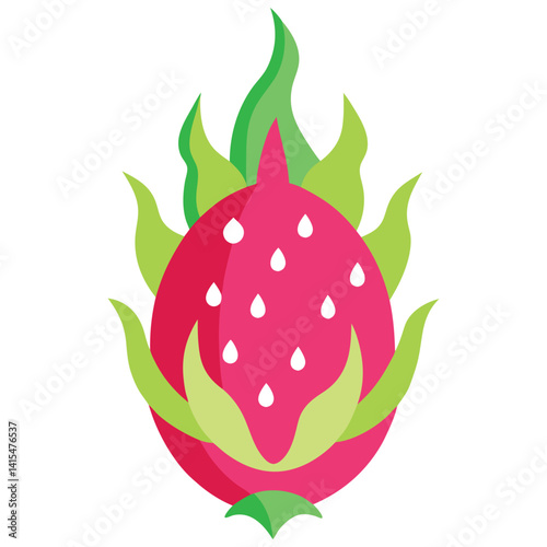 dragon fruit isolated on white background