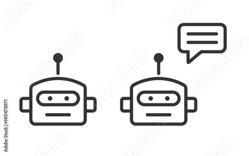 AI agent vector icon, agent to agent icon image, A2A icon png 