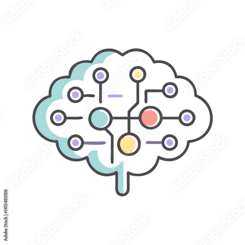 Mind Map Icon Illustrating Thought Processes  
