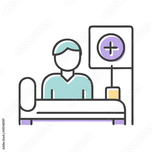 Patient receiving treatment in a medical setting  