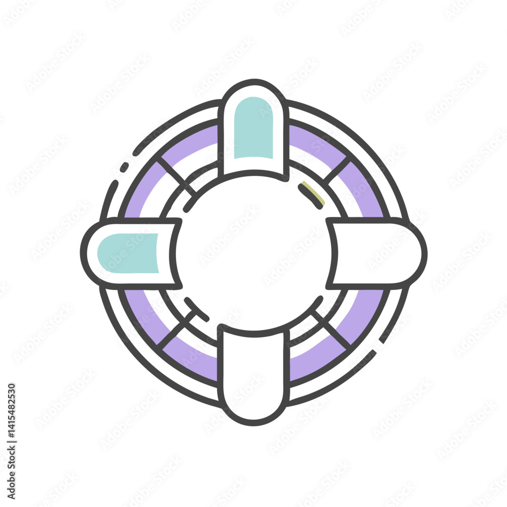 Vector icon of a safe circle design in pastel colors Vector icon of a safe circle design in pastel colors
